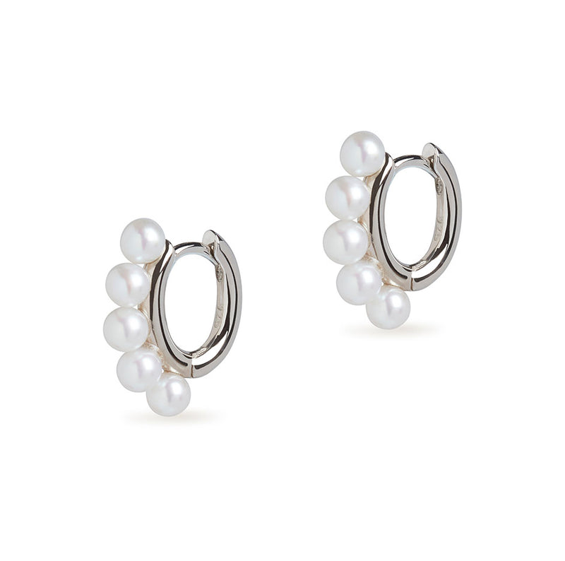 Pearl Huggie Earrings