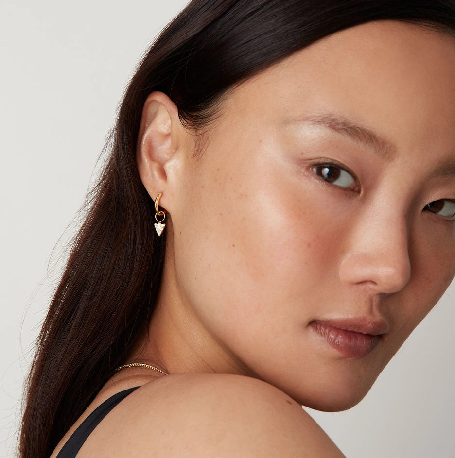 Tennis Huggie Charm Earrings