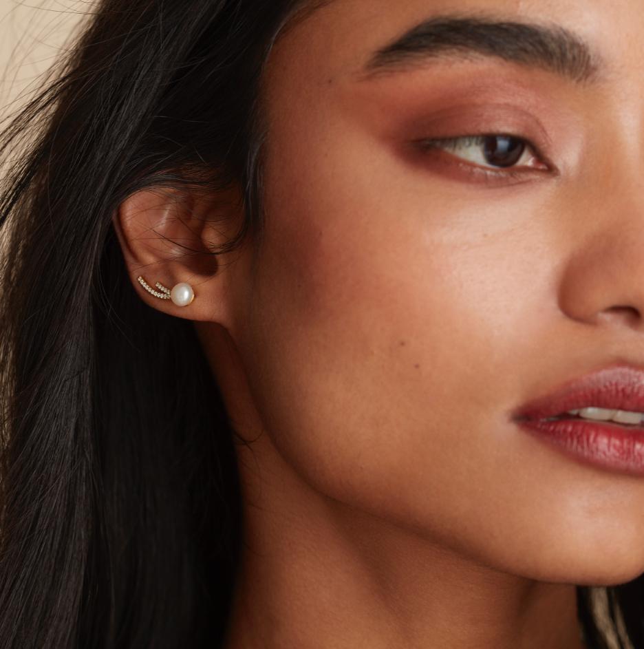 Starlet Ear Climber Olivia Pearl - Main Image