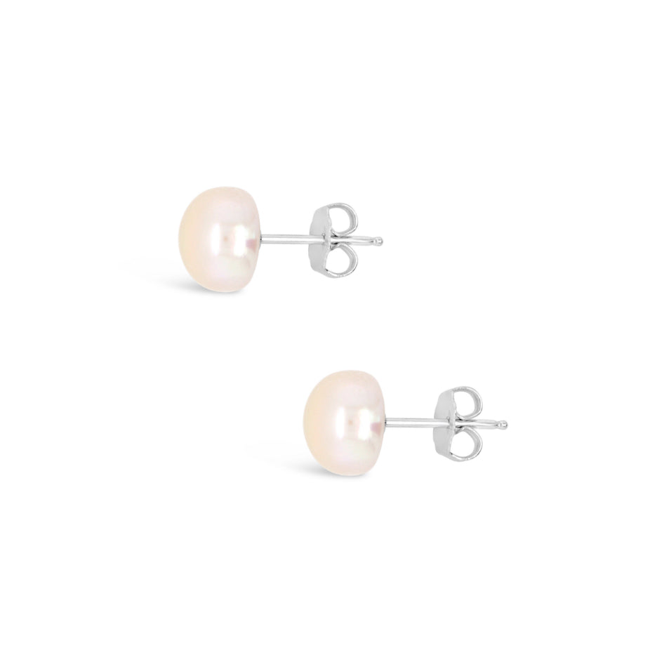 Freshwater Button Pearl Stud Earring Olivia Pearl