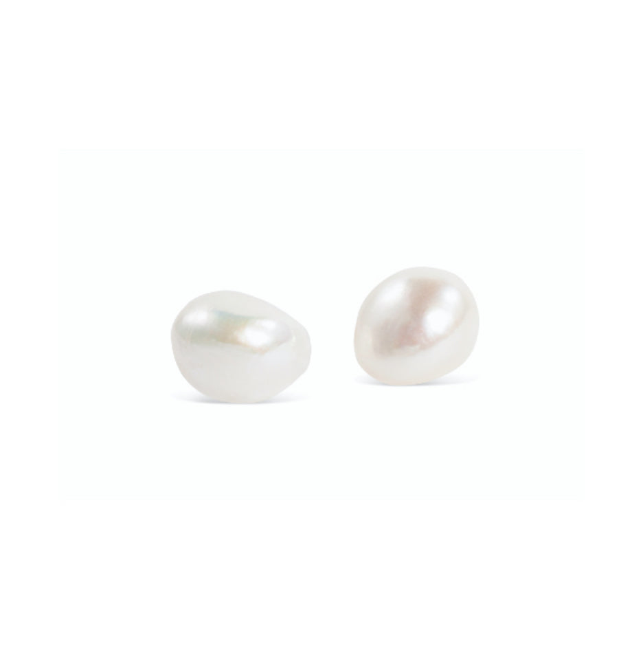 Baroque pearl stud earrings sales