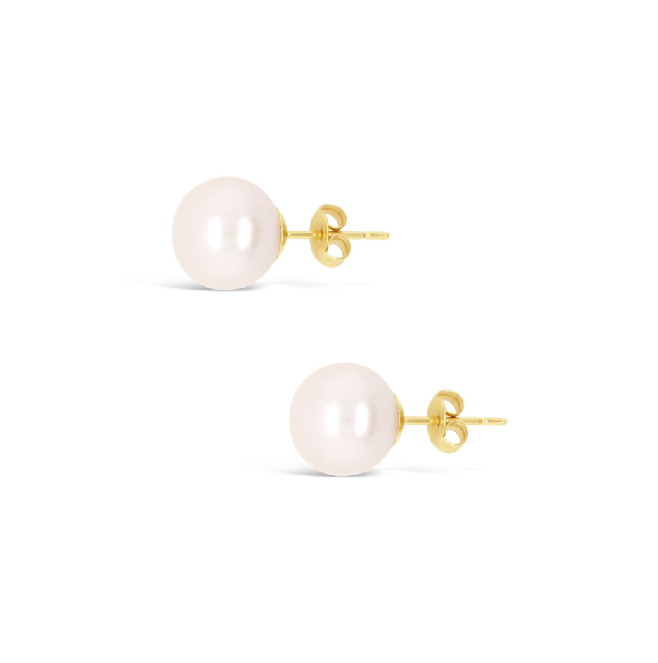 Power Pearl Stud Earring 9ct Gold