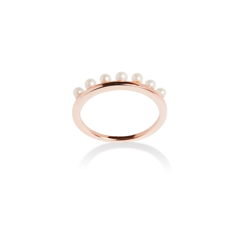 Seed Pearl Queen Ring